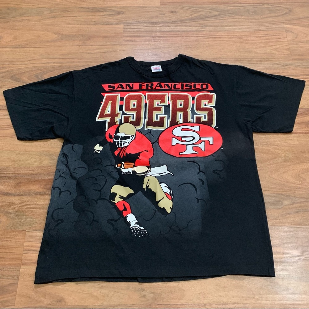 Vintage San Francisco 49ers Jumbo Print Graphic All Over Print T-shirt Men’s XL